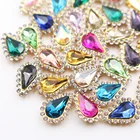 Блестящие стразы в форме капли 8X13 мм, пришивные стразы с золотым основанием, блестящие кристалл страз стразы без горячей фиксации для шитья одежды