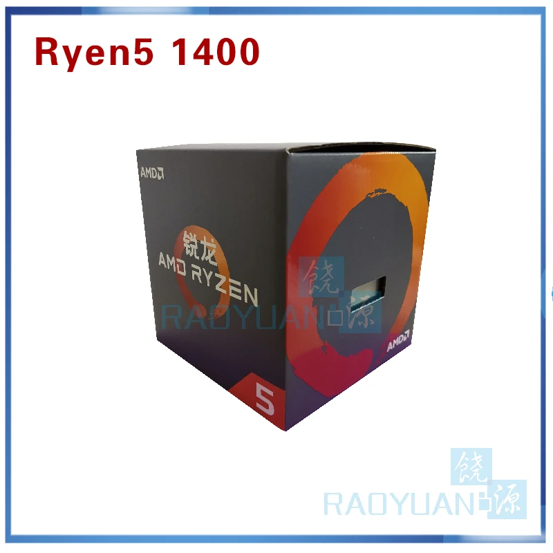 Процессор AMD Ryzen 5 1400 R5 1400 R5-1400 3,2 ГГц четырехъядерный процессор YD1400BBM4KAE разъем AM4 с охлаждающим вентилятором
