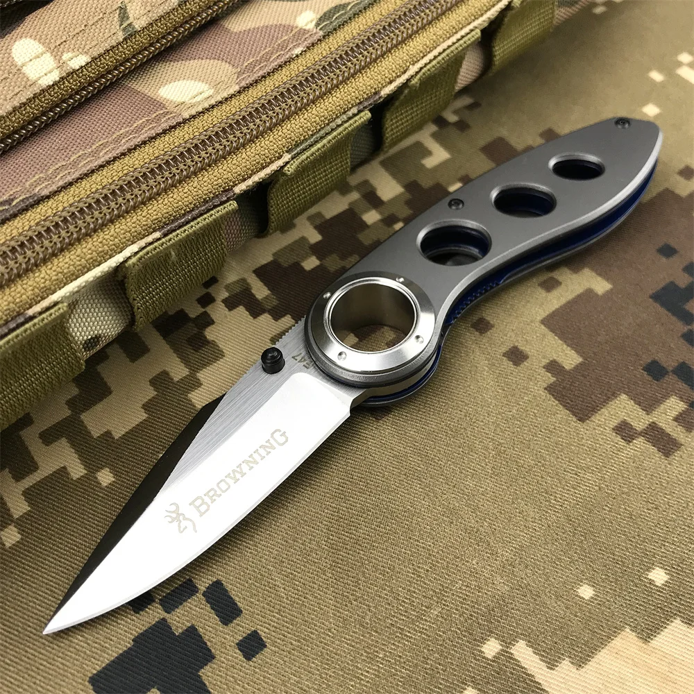 

Browning F47 Folding Knife Aluminum Handle 440C Blade Hunting Camping Survival Pocket Knives Outdoor Fruit Rescue EDC Tool