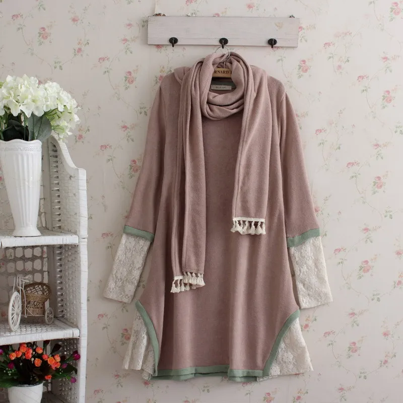 Осенне зимние винтажные Хиппи boho Лоскутные уникальные женские платья халат longue