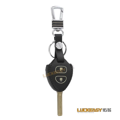 Luckeasy кожаный чехол для автомобильных ключей, чехол КРЫШКА ДЛЯ toyota rav4 2009 2011 2012 2013 RAV-4 чехол с отделением для карт чехол для дистанционного ключа автомобиля toyota Previa rav - Название цвета: Black