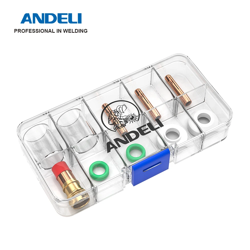 

Комплект чашек пирекс ANDELI, практичные аксессуары, комплект сварочных горелок для TIG сварки, аргоновый дуговой инструмент для WP TIG 17/18/26