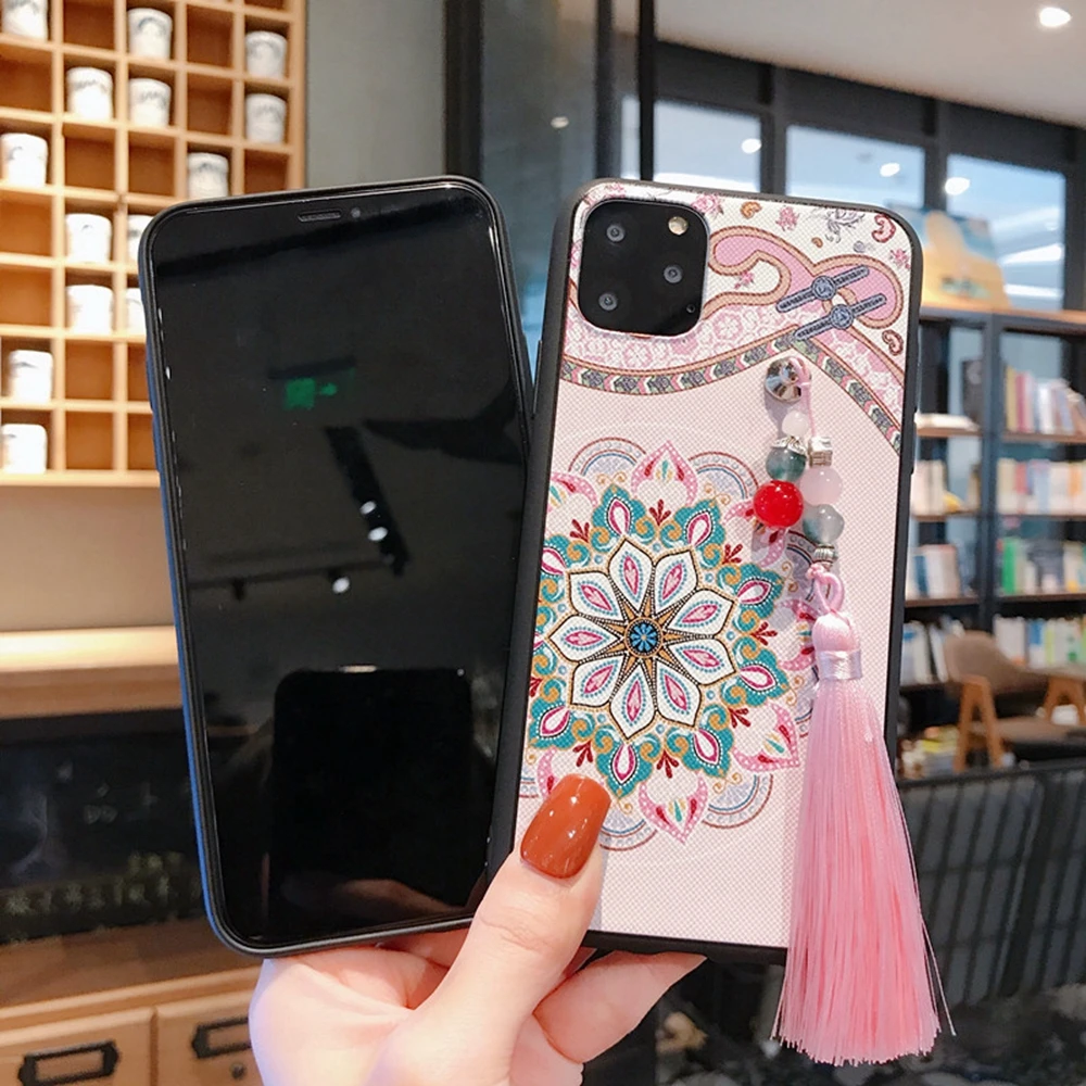 Чехол для iPhone 11 кожаный китайский дизайн 11Pro Max 6 5 &quot мобильного телефона TPU мягкий