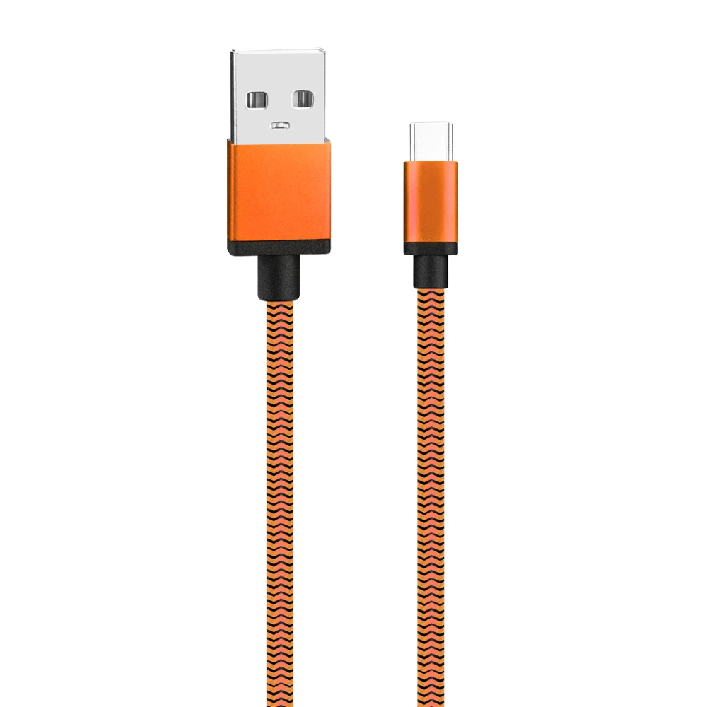 1 м 2 м кабель type C USB C кабель для быстрой зарядки данных для samsung S9 S8 оранжевый зеленый синий Мобильные кабели для мобильных телефонов 1A 1.7A