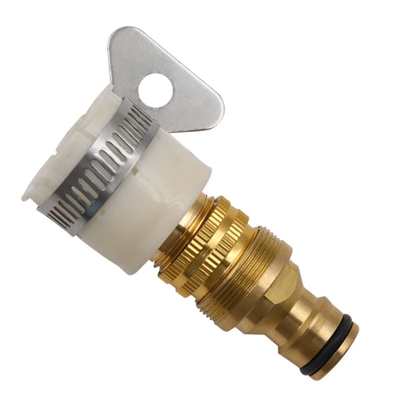 

Universal 3-in-1 Faucet Connector Pipe Fitting Barb Tail Male Connector Aluminum Alloy Copper Plated Joint Coupler Adapter