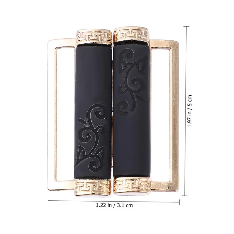 

2 pairs of DIY Clothing Accessories Down Jacket Belt Buckle Waist Belt Buckles