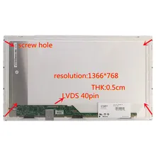 15.6 Inch LcdLTN156AT24,B156XW01 Matrix For Toshiba Satellite A660 C850 C855 L755D P850 P850D Notebook Led Screen 1366*768 40pin