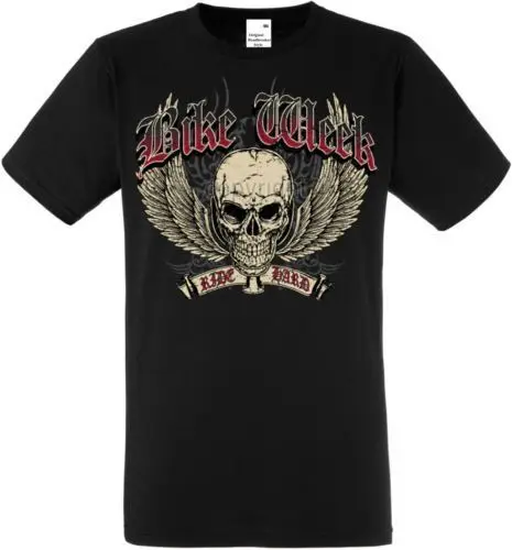 

2019 Summer Tee shirt T Shirt nero con un Biker Vintage &Old Schooldruck Modello Bikes Settimana Custom T-shirt