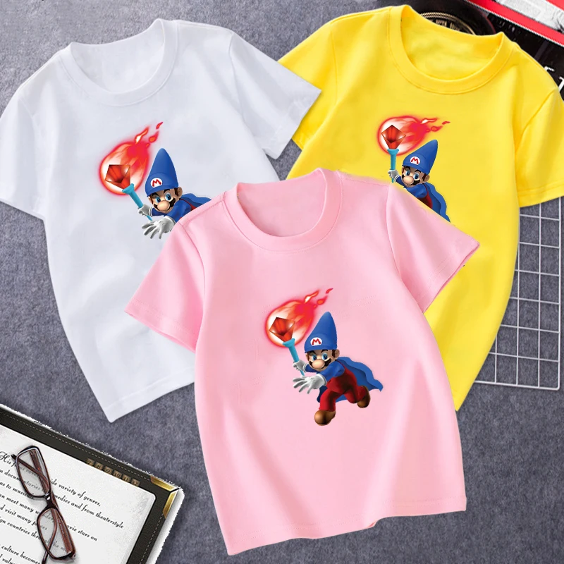 

New Harajuku Classic games Super Mario child Boys and girls t shirt Super Smash Bros Fashion t-shirt hip hop tshirt streetwear