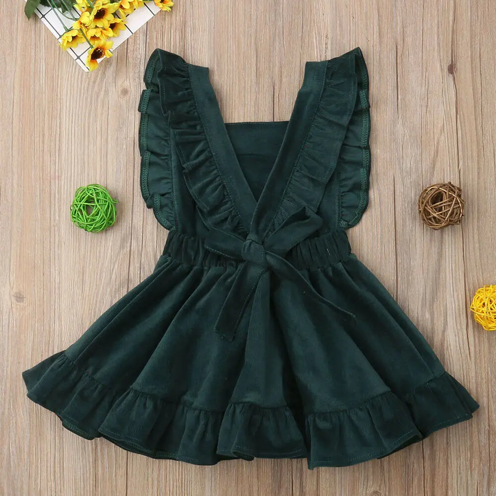 Emmababy Fashion Newborn Kids Baby Girl Floral Skirts Princess Lovely Corduroy Sundress Clothes Autumn A-Line Skirts 6M-5Y