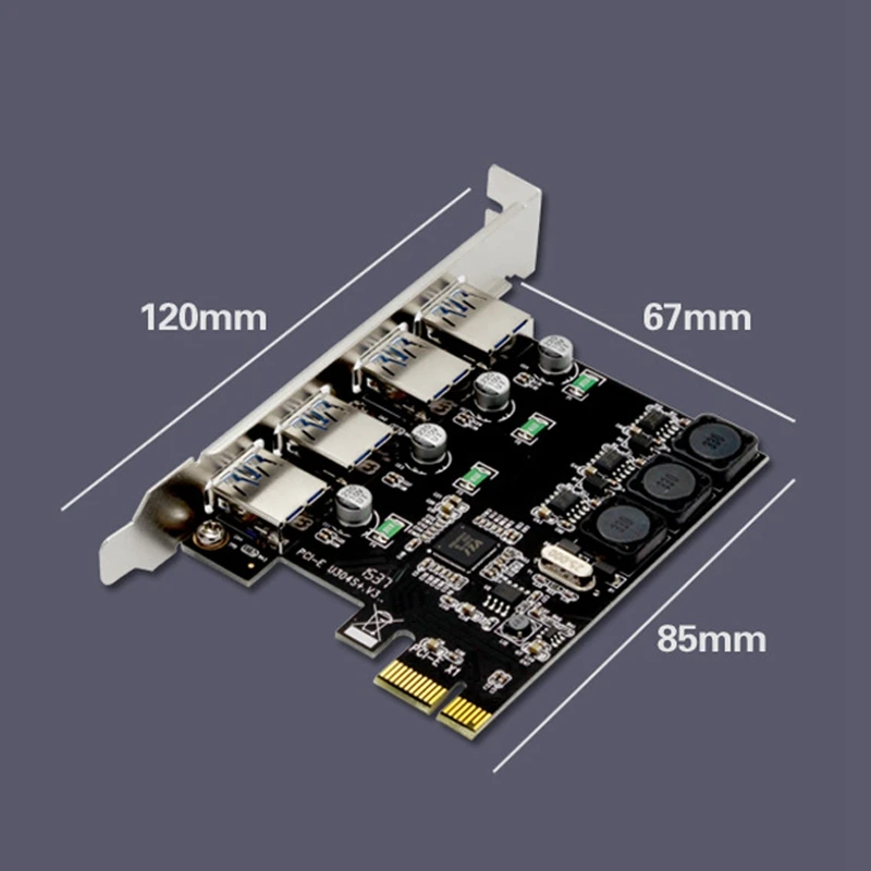 4 порта Usb 3 0 Pci Экспресс плата расширения Pcie E контроллер хоста X Usb3.0 Плата