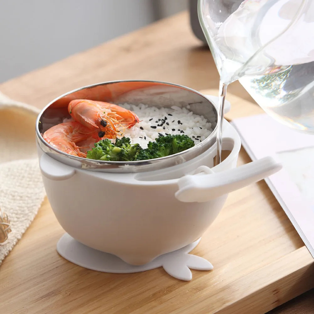 

1Pc Silicone Suction Bowl Baby Rabbit Owl Food Serving Bowl Baby Tableware