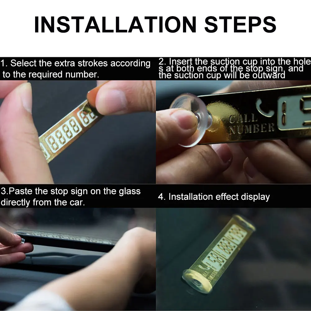 1 шт. Автомобильная светящаяся Временная Парковка Стоп знак номер телефона