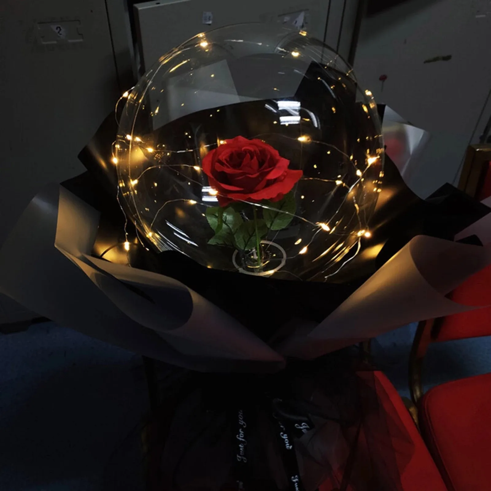 

LED Strip Light Flashing Luminous Artificial Rose Romantic Decoration Flower Wedding Valentine's Day Mother's Day Gift For Lover