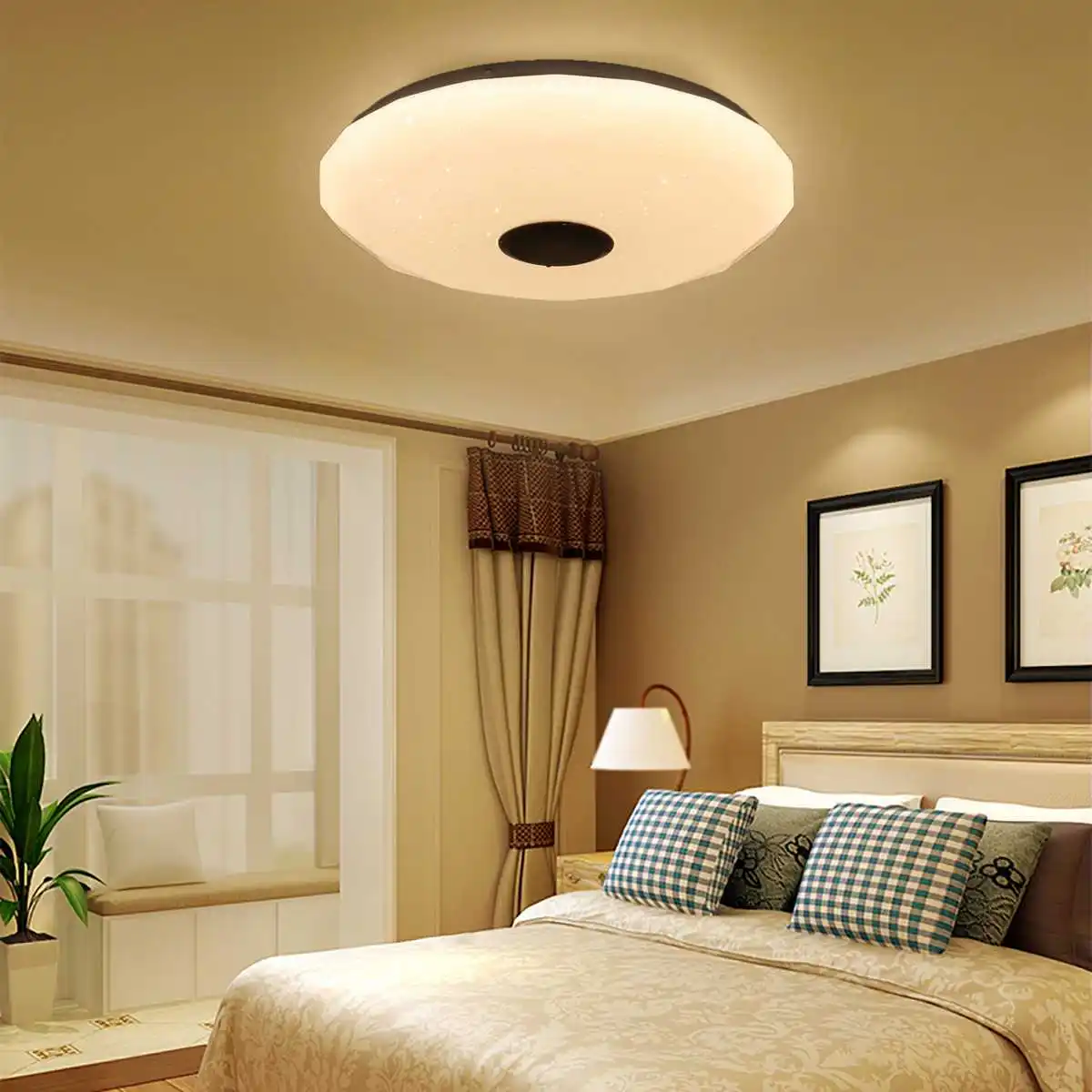 100 Вт Поддержка wifi современные светодиодные потолочные лампы с регулируемой