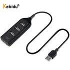 Концентратор-адаптер usb-хаб Mini USB 2,0, высокоскоростной 4-портовый usb-хаб-сплиттер для ПК, ноутбука, компьютера