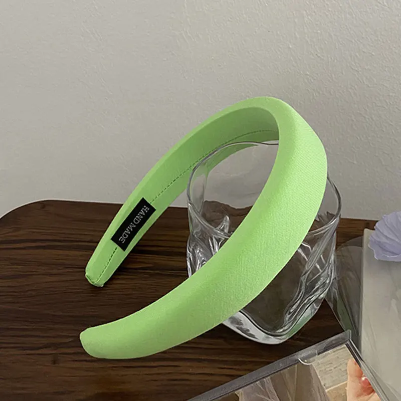 

Girls Sponge Hairband Candy Color Head Hoop Vintage Padded Headbands For Women Non-Slip Thick Hair Hoop Simple Hair Accessories