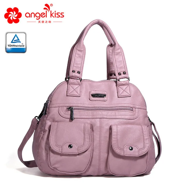 Angelkiss брендовые Промытые Сумки из искусственной кожи высокого качества