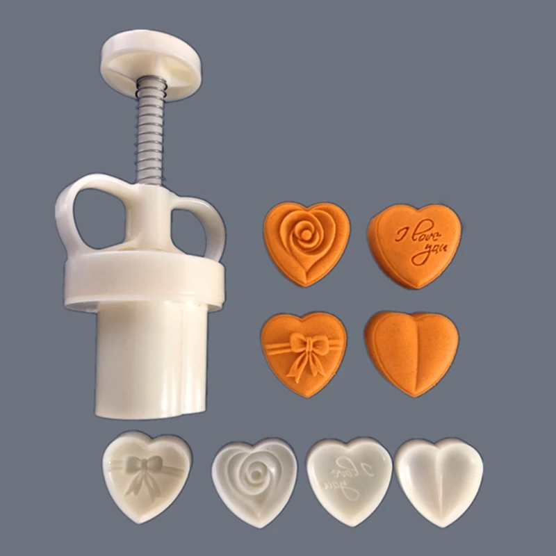 Пластиковая форма Mooncake 30 г штамп в форме сердца резак для печенья аксессуары