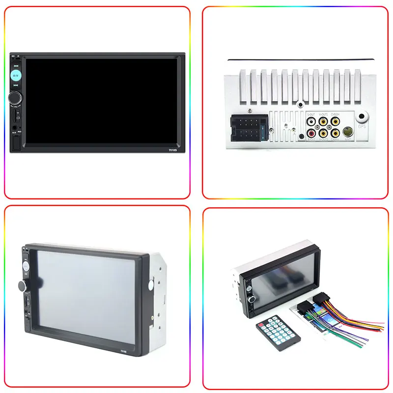 Автомагнитола 2 Din мультимедийный плеер с сенсорным экраном 7 дюймов Bluetooth HD