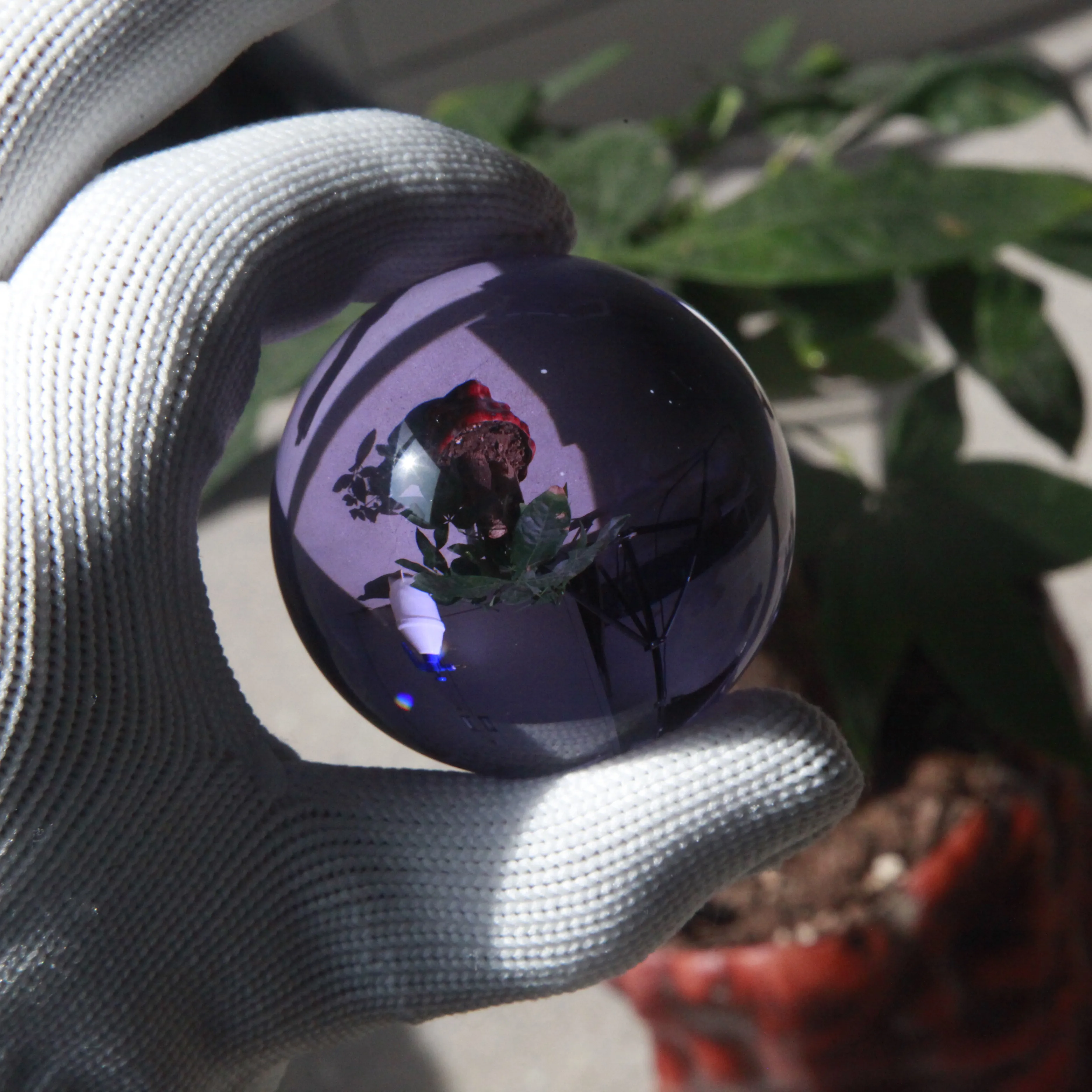

New Purple Fashion Clear Crystal Ball 50mm-260MM Photography Glass Lens Sphere Ball Photo Decoration