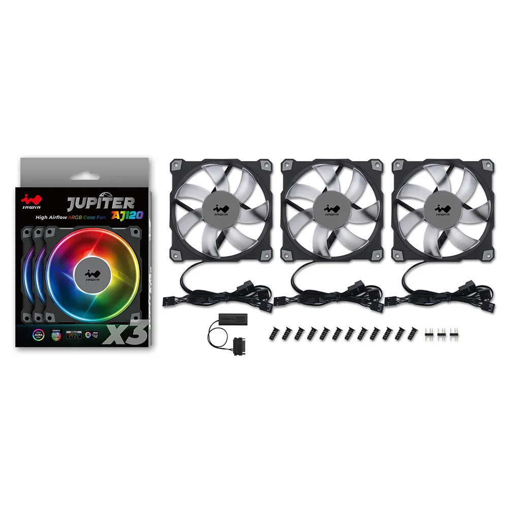 Инвин Jupiter AJ120 охладитель для компьютера Охлаждающие вентиляторы RGB ПК Корпус