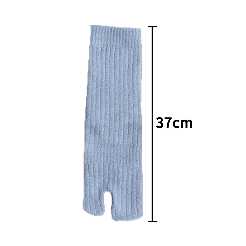 Японские носки с двумя пальцами теплые зимние женские средней длины разрезом