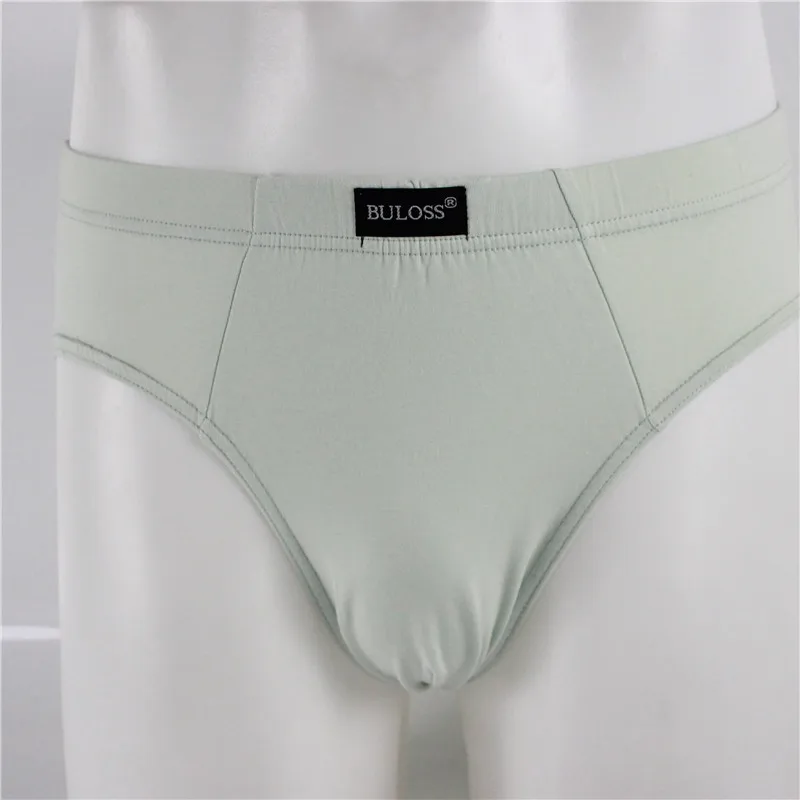 Трусы мужские однотонные хлопковые плавки-бикини пикантное нижнее белье 4 шт./лот