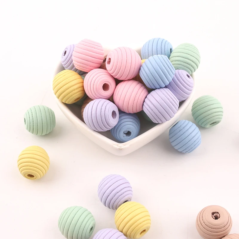 

20 штук 18 мм цветная нить деревянные бусины комплект ювелирных изделий ручной работы DIY подвесное украшение натуральный кленовый деревянный...