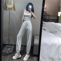 make firm offers reflective letter brief paragraph beam foot trousers to wear small vest sports leisure fashion female two pie