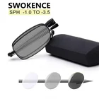 Солнцезащитные очки SWOKENCE F196 для мужчин и женщин, складные фотохромные, при миопии, в сером цвете, от-0,5 до-4,0