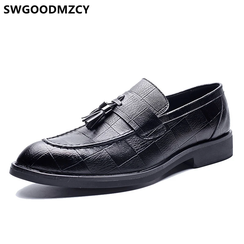 Туфли мужские деловые классические элегантные Лоферы для парикмахеров кожаные