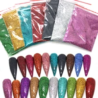 0 2mm holographic glitter powder shining sugar nail glitter dust chrome powder nail art decorations 26 colors 10gpack