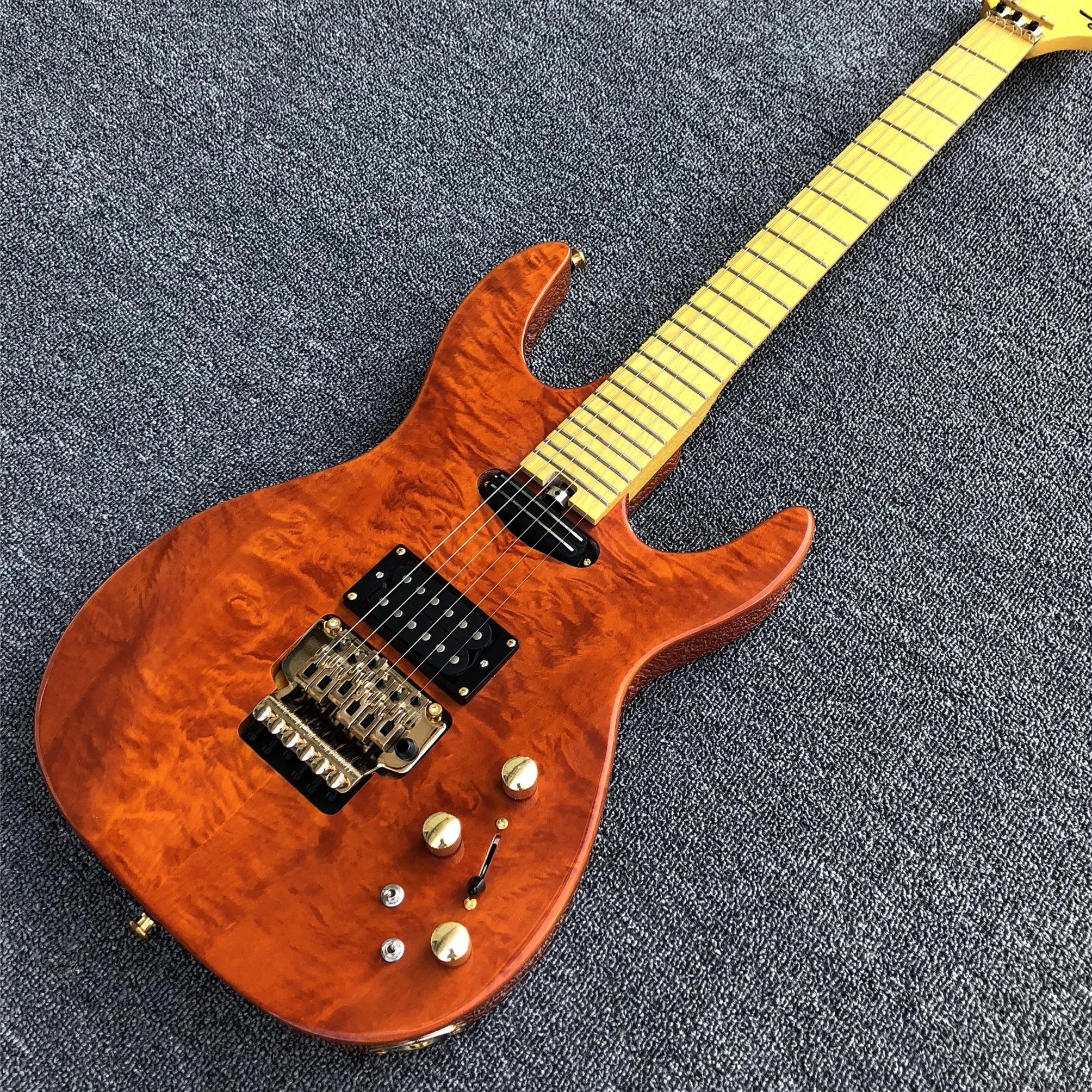 Электрическая гитара из клена Orange Jack Burst гриф 6 струн цельной древесины