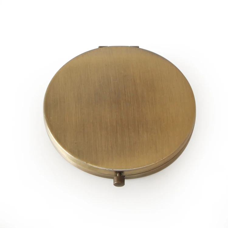 Бронзовое компактное карманное зеркало + 58 мм сублимационная пластина 10 шт./лот |