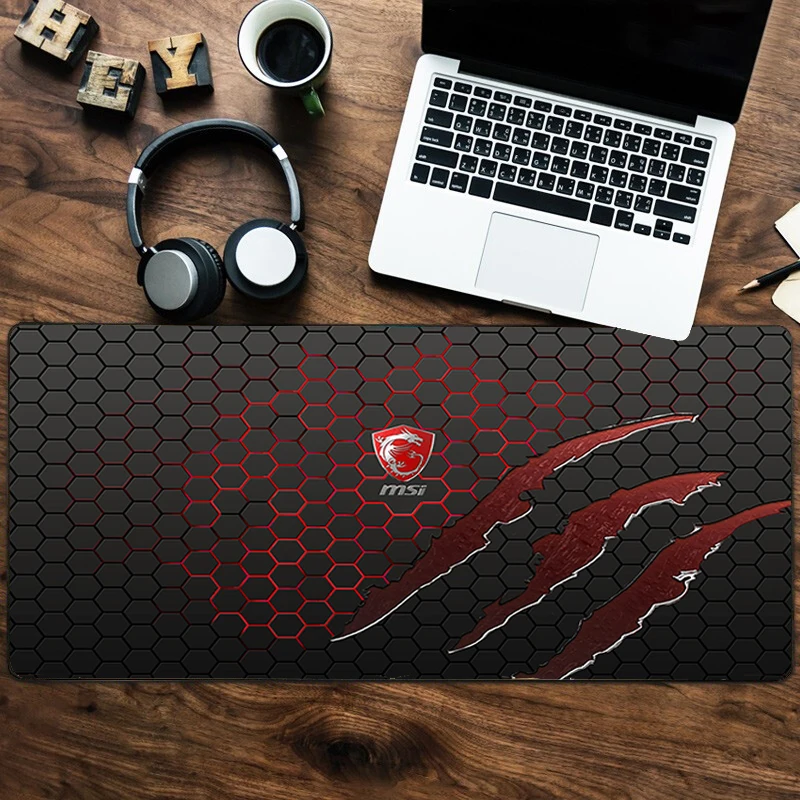 

Mouse Pad Gaming Computer Mousepad Large Mouse Pad Gamer Mousepad Carpet Big Mouse Pad Desk Play Desk Mat MSI Logo