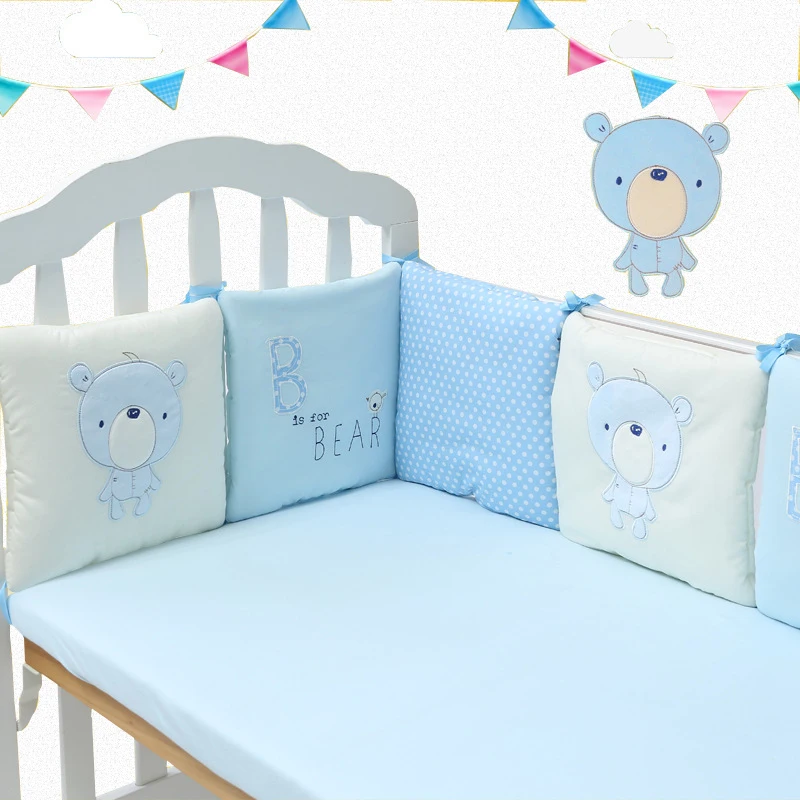 6 шт./компл. детские кроватки бамперов хлопковая утепленная новорожденных