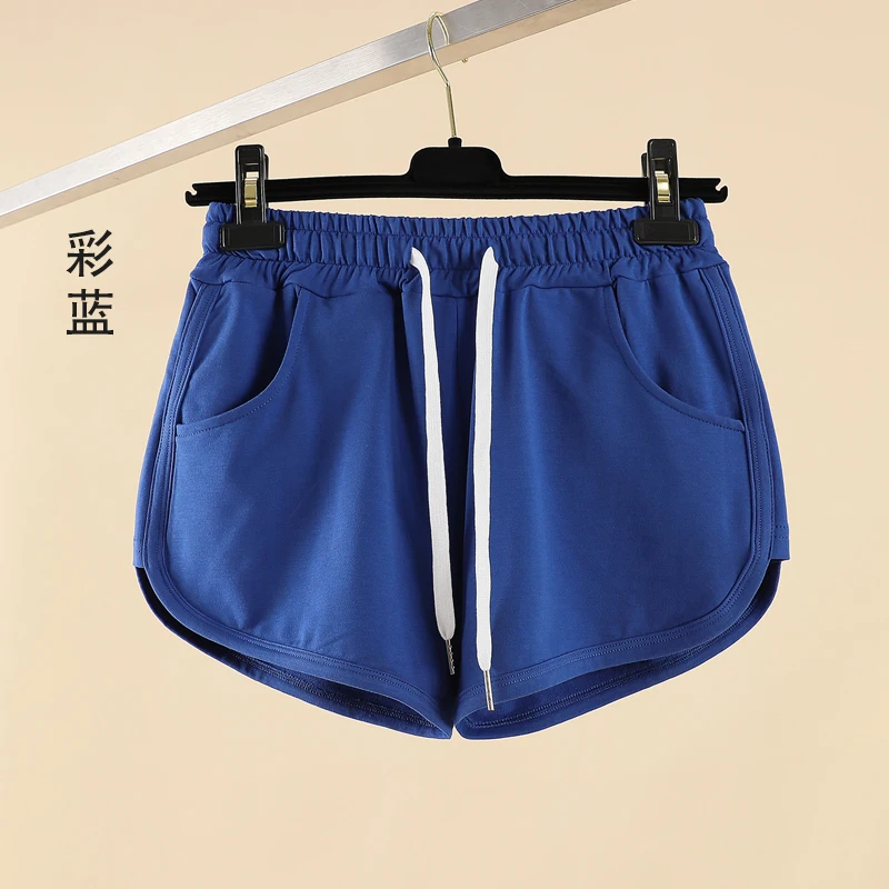 

Fashion Frayed Cotton Shorts Women Solid Wide Leg Shorts Summer Casual Black