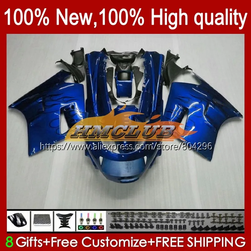 

Корпус для KAWASAKI NINJA ZX-11R ZZR 1100 ZZR1100 ZX11R Blue & Flame 90 91 92 69No.114 ZX11 ZZR-1100 ZX 11R 1990 1991 1992 обтекатель