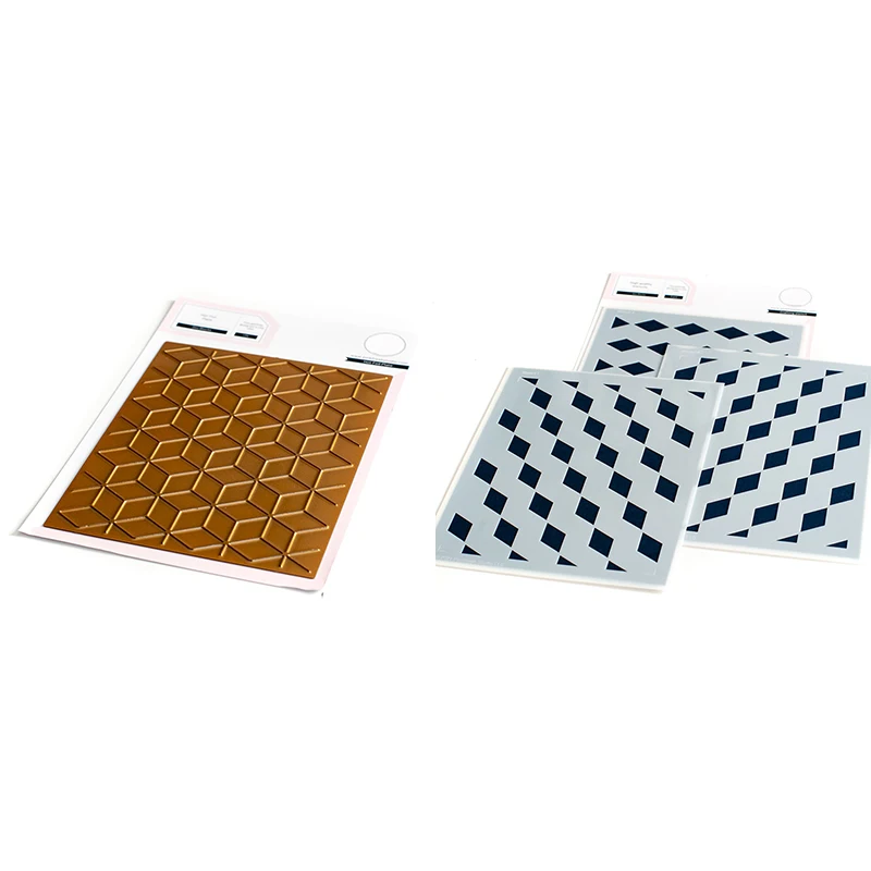 2022 Новый 3D квадратный набор горячего тиснения металлических ножей для вырезания и пластиковых шаблонов для ручного изготовления карточек и скрапбукинга без прозрачной печати на.