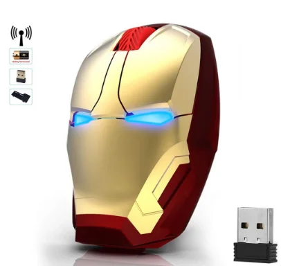 

Wireless Mice Iron Man Mouse Mouses Computer Button Silent Click 800/1200/1600/2400DPI Adjustable USB Optical Mice For Computer