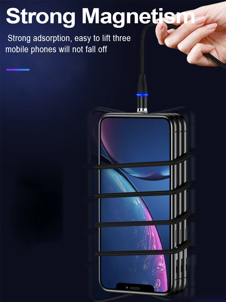 Магнитный кабель USB для быстрой зарядки кабель usb type C Магнитный кабель для зарядки данных Micro USB кабель для мобильного телефона USB шнур