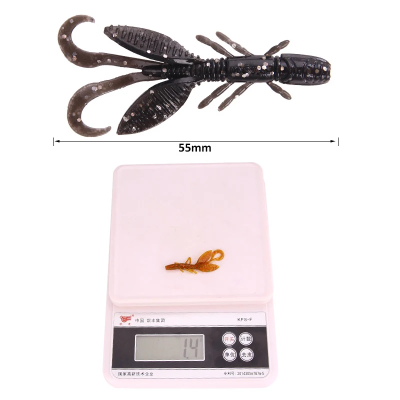 12 шт. искусственные мягкие рыболовные приманки-креветки 5 см/1 4 г | Спорт и