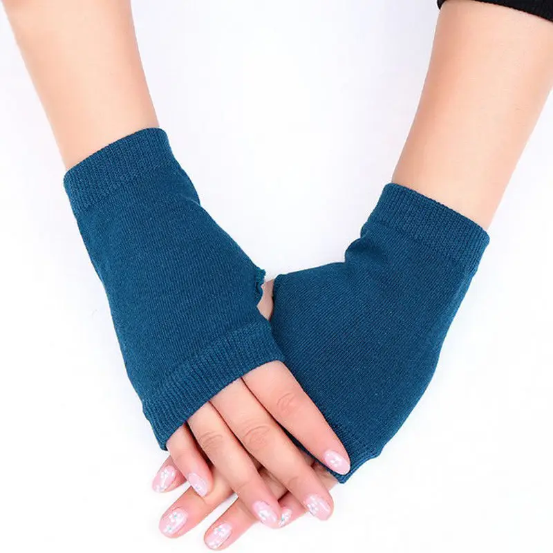 

Women Stylish Hand Warmer Winter Gloves Women Arm Crochet Knitting Cotton Mitten Warm Fingerless Gloves Gants Femme