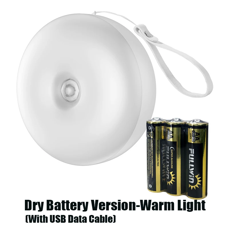 Battery Warm Light Baseus PIR интеллектуальный датчик движения светодиодный ночник индукционный светодиодный светильник для человеческого тела перезаряжаемый шкаф-шкаф ночник - Цвет: Battery Warm Light