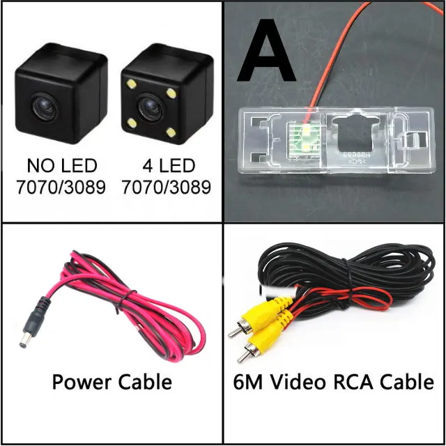 6M wired Camera Для peugeot 607/806/807 Eurovans HD CCD Автомобильная камера ночного видения камера заднего вида Автомобильная резервная камера - Название цвета: 6M wired Camera