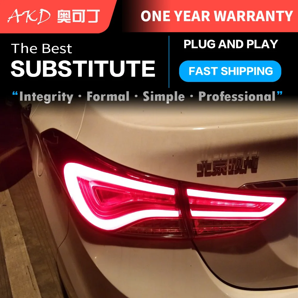 

Автомобильные задние фонари, автомобильные запчасти для Hyundai Elantra 2012-2016, задние фонари, светодиодный ные сигналы заднего хода, парковочные ф...