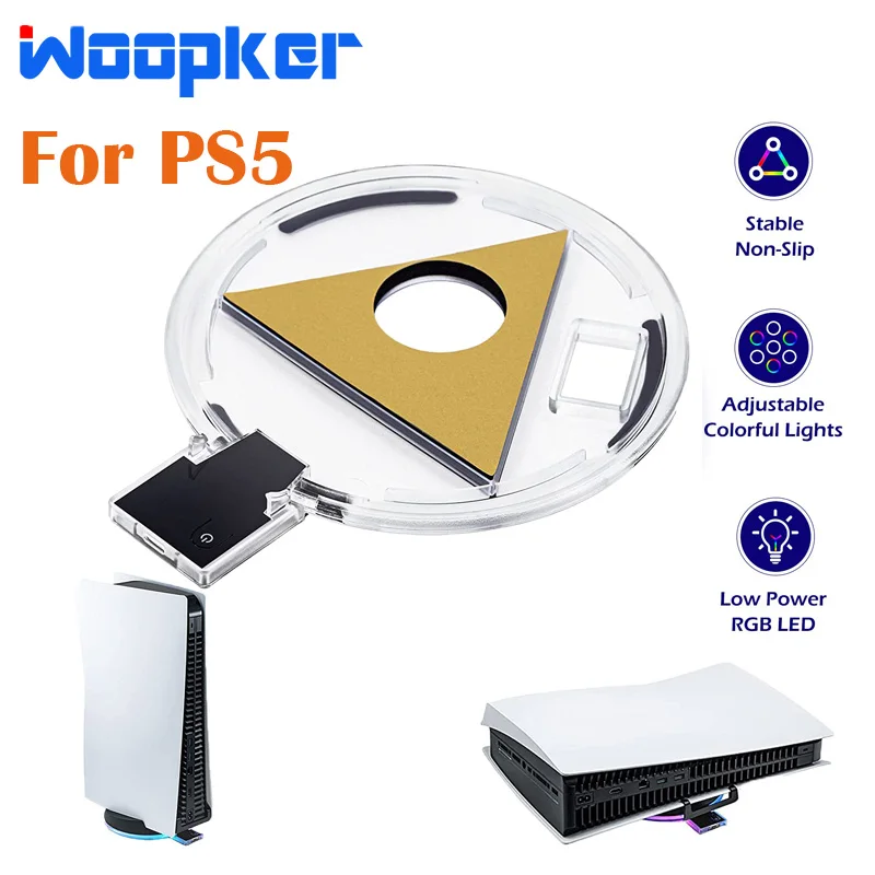 

Аксессуары для игровой консоли для PS5 хост HONCAM светоизлучающий кронштейн регулируемая подставка RGB светодиодная основа для создания атмосферы