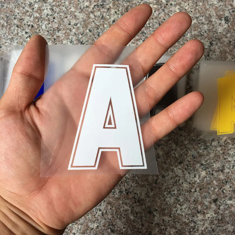 8cm A Горячая фиксация накладки для ногтей теплопередачи Горячие бирки для одежды с золотым тиснением сумка рубашка письмо номер железа на заплатках - Цвет: 8cm A