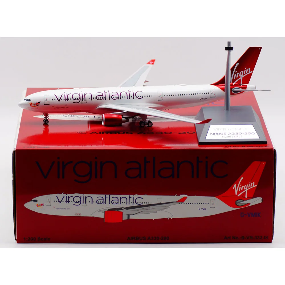 1:200 Alloy Collectible Plane Gift B-Models B-VR-332-IK Virgin Atlantic Airbus A330-200 Diecast Aircarft Jet Model G-VMIK
